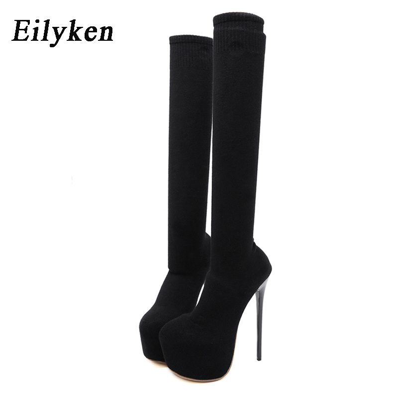 Eilyken 17 سنتيمتر منصة الكعوب - مراجعة Knee High Sock Women وسعره