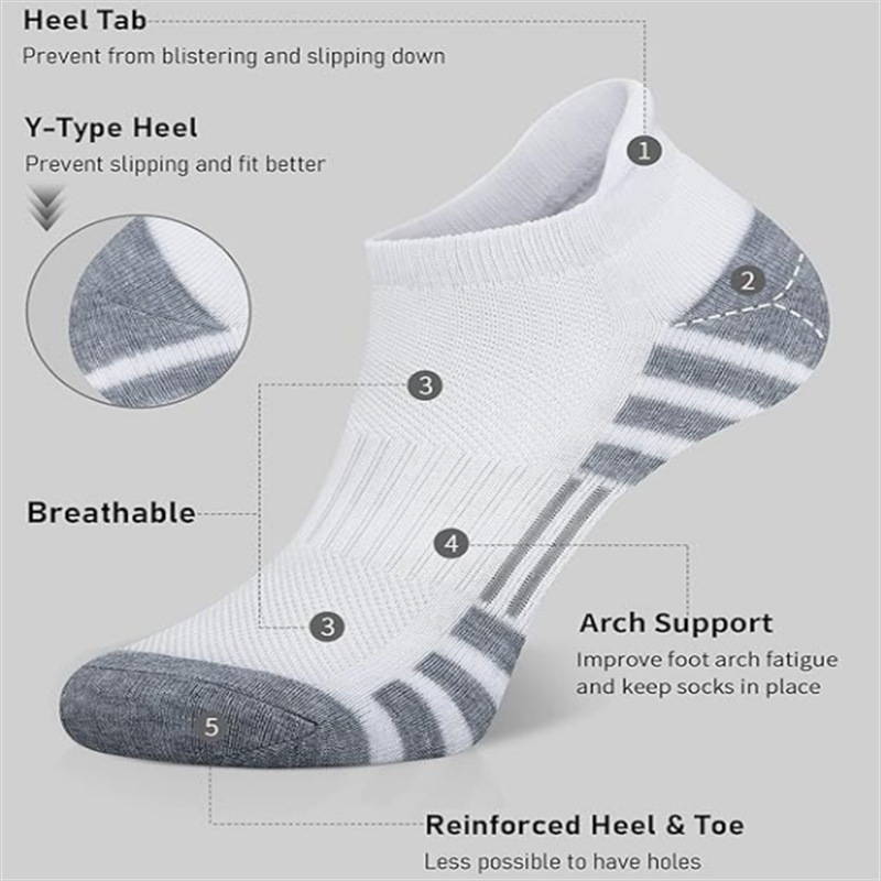 6/12 زوج من جوارب الجري الرياض - مراجعة Athletic Sock Cushion وسعره