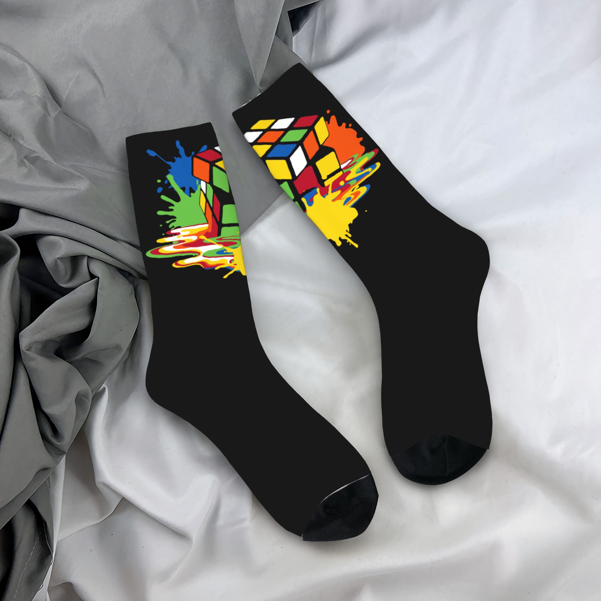 جوارب مخصصة بتصميم مكعب روبيك  - مراجعة Dress Sock Men وسعره