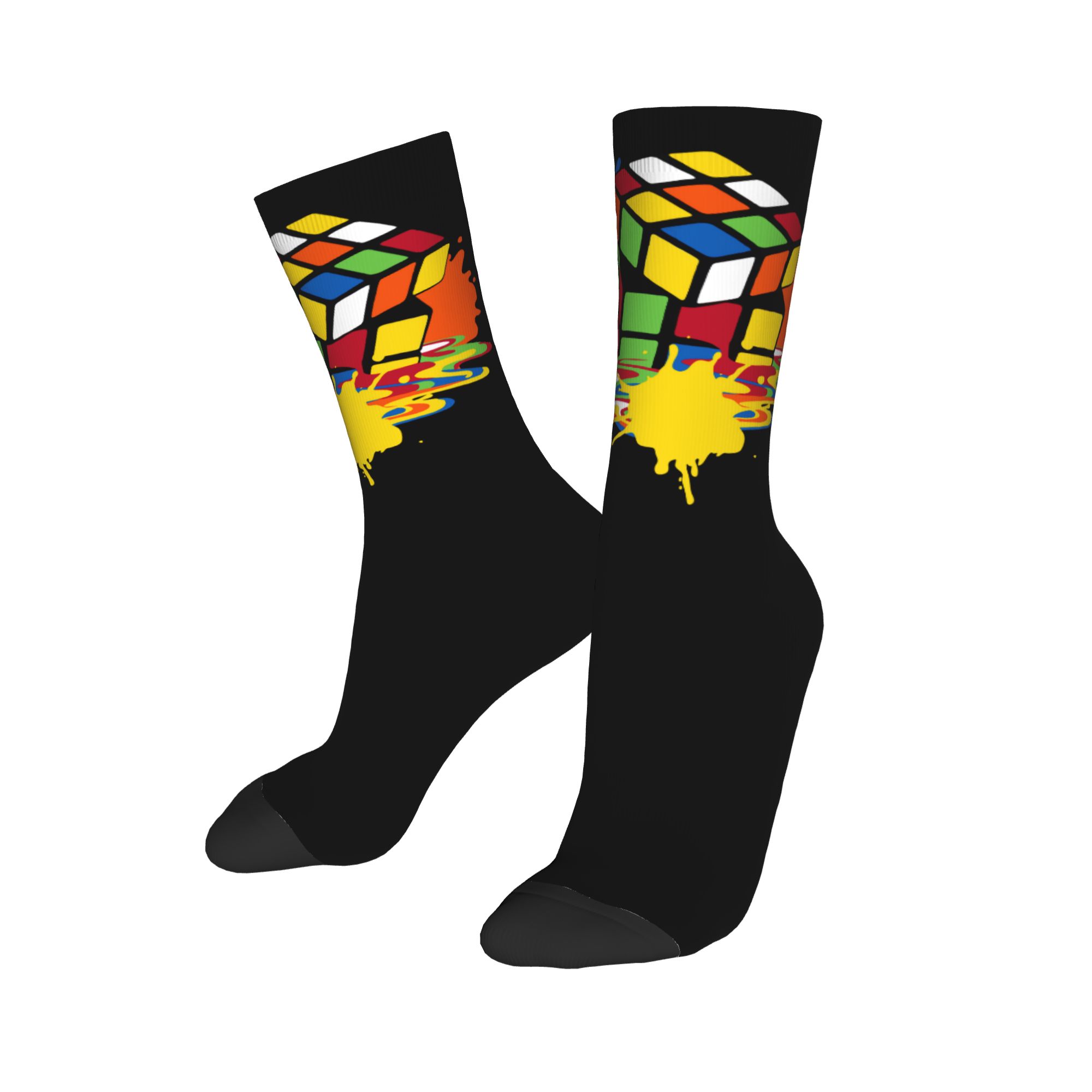 جوارب مخصصة بتصميم مكعب روبيك  - مراجعة Dress Sock Men وسعره